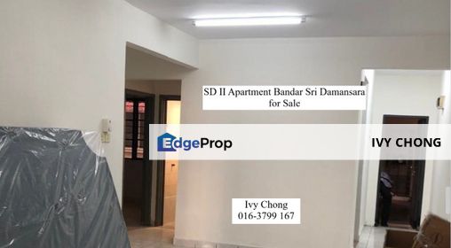 SD II Apartment Bandar Sri Damansara for Sale, Corner, 1st Floor, Freehold, Selangor, Bandar Sri Damansara
