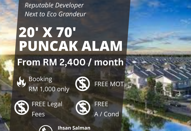 BOOKING RM 1000 FREE LEGAL FEES AND MOT NEW HOUSE Double Storey Terrace House Puncak Alam For Sale