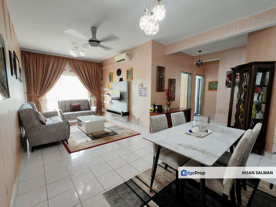 FULL FURNISHED FREEHOLD Pangsapuri Seroja Bukit Jelutong Seksyen U8 Shah Alam For Sale, Selangor, Shah Alam