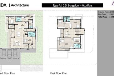 Bungalow type A, Uda Heights, phase 1c, mukim Pulai, bandar Uda Utama.