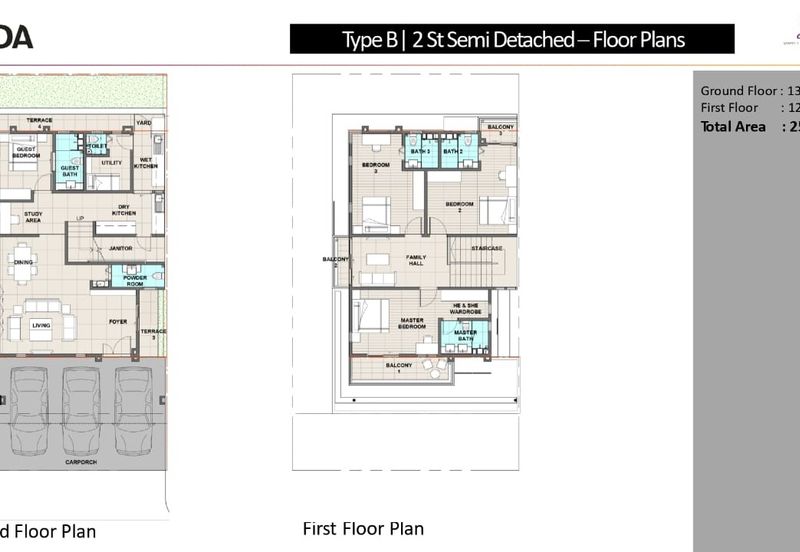 Bungalow type B, Uda Heights, phase 1c, mukim Pulai, bandar Uda Utama.