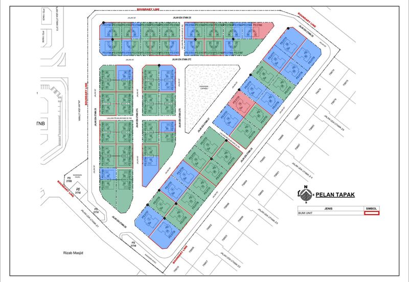 Bungalow type B, Uda Heights, phase 1c, mukim Pulai, bandar Uda Utama.