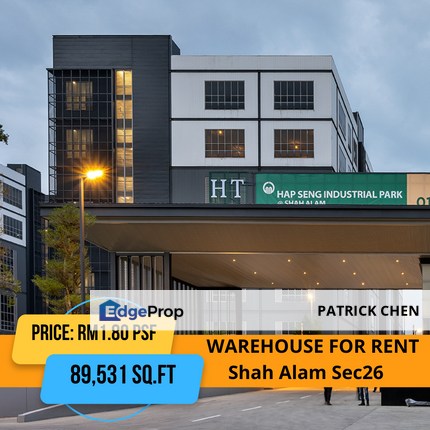 Semi-D Warehouse @ Shah Alam Section 23, Hap Seng Business Park HICOM, Selangor, Shah Alam