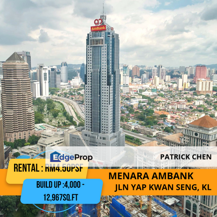 Menara Ambank KLCC, Kuala Lumpur Jalan YAP KWAN SENG, 4,000sq.ft - 12,967sq.ft, Kuala Lumpur, KL City