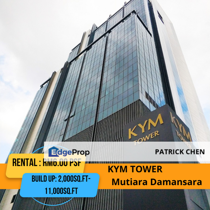 MSC Office for rent @ Mutiara Damansara Petaling Jaya - KYM Tower, Selangor, Mutiara Damansara