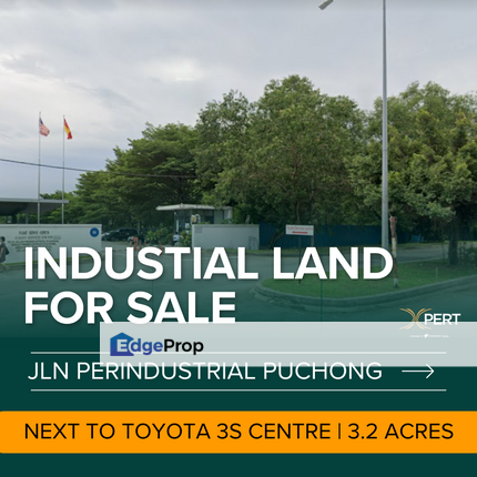 3.2acres Industrial land next to Toyota 3s Centre, Puchong Lakeside, Jalan Perindustrial Puchong , Selangor, Puchong