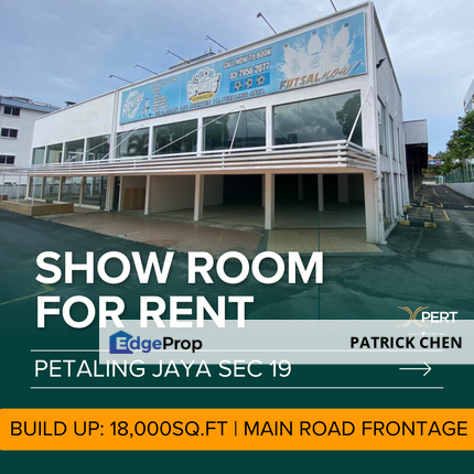 Show room for Rent @ Petaling Jaya Section 19, Near PJ SS2 & SS14, Selangor, Petaling Jaya