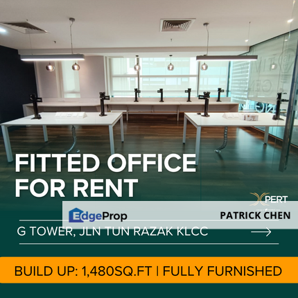 fitted Office for rent @ KLCC G tower, Jalan Tun Razak off Jalan Ampang, Kuala Lumpur, KLCC