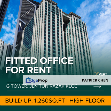 fitted Office for rent @ KLCC G tower, Jalan Tun Razak off Jalan Ampang, Kuala Lumpur, KLCC