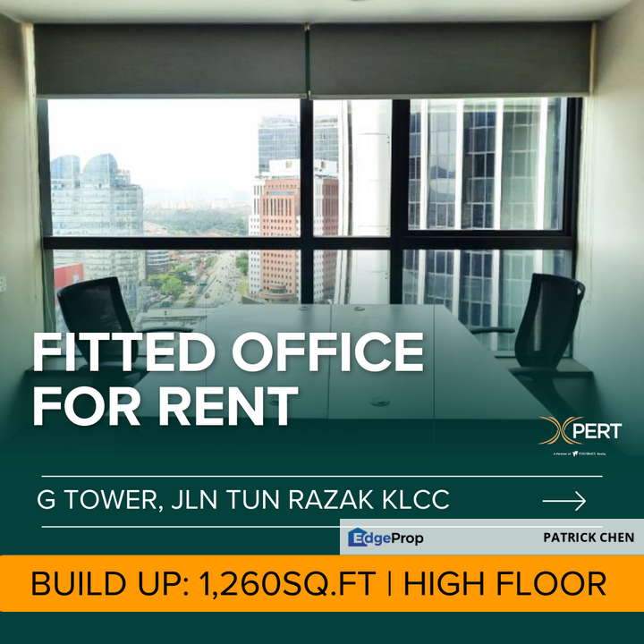 fitted Office for rent @ KLCC G tower, Jalan Tun Razak off Jalan Ampang, Kuala Lumpur, KLCC