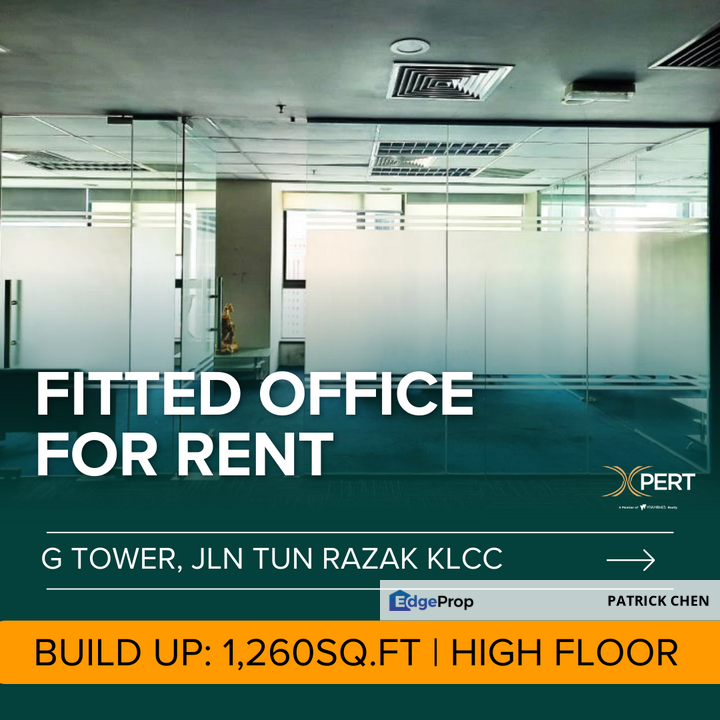 fitted Office for rent @ KLCC G tower, Jalan Tun Razak off Jalan Ampang, Kuala Lumpur, KLCC