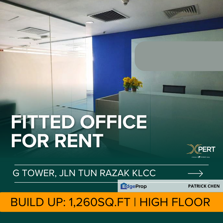 fitted Office for rent @ KLCC G tower, Jalan Tun Razak off Jalan Ampang, Kuala Lumpur, KLCC