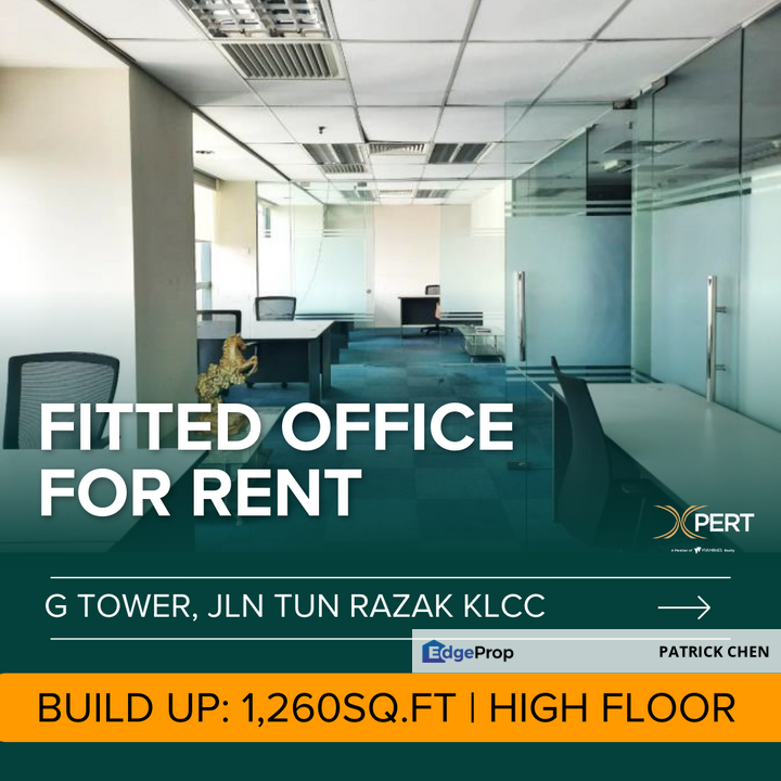 fitted Office for rent @ KLCC G tower, Jalan Tun Razak off Jalan Ampang, Kuala Lumpur, KLCC