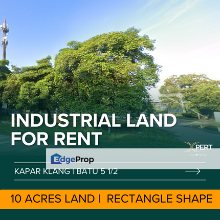 10 acres Industrial Land for rent @ Kapar Klang Meru, Selangor, Kapar 