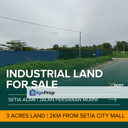 3 acres Industrial Land @ Setia Alam Shah Alam, 2km away from Setia City Mall, Selangor, Shah Alam