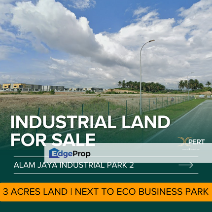 3 acres Industrial Land for Sale @ Alam Jaya Industrial Park 2 next to ECO Business Park V Puncak Alam. 30 mins from Kota Damansara, Selangor, Petaling Jaya