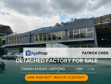 Detached factory for sale, Taman Ehsan Kepong, Sri Damansara KL, Kuala Lumpur, Kepong