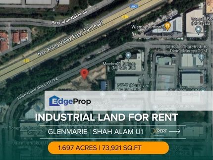 Industrial Land for Rent, Hicom Temasya Glenmarie, Shah Alam U1, Selangor, Shah Alam