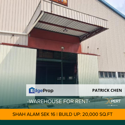  Warehouse for Rent @ Kawasan Perindustrian Sungai Rasau, Padang Jawa Shah Alam Seksyen 16, Selangor, Klang