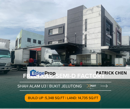 FREEHOLD Semi-D factory, IPARC 3 TTDI Jaya, Bukit Jelutong Shah Alam U3 Subang Damansara, Selangor, Shah Alam