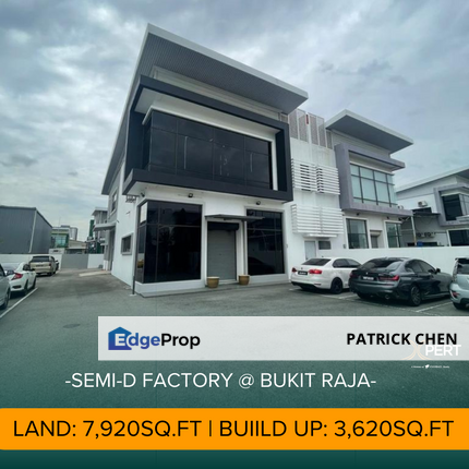 🏭 Semi-D Factory for Sale @ Bukit Raja Industrial Park, Klang, Setia Alam, Selangor, Klang