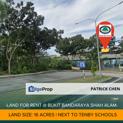 16 Acres Land next to Tenby Schools for Rent @ Bukit Bandaraya, Shah Alam , Selangor, Shah Alam