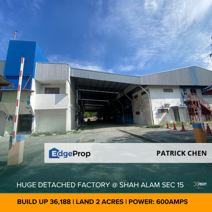 Detached Factory with Huge Land @ Shah Alam Section 15, Shah Alam Industrial, Shah Alam, Selangor, Selangor, Shah Alam