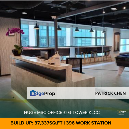 395 Work Stations | Fully Fitted MSC Office for rent @ G tower, KL City Centre, Kuala Lumpur, Kuala Lumpur, KLCC