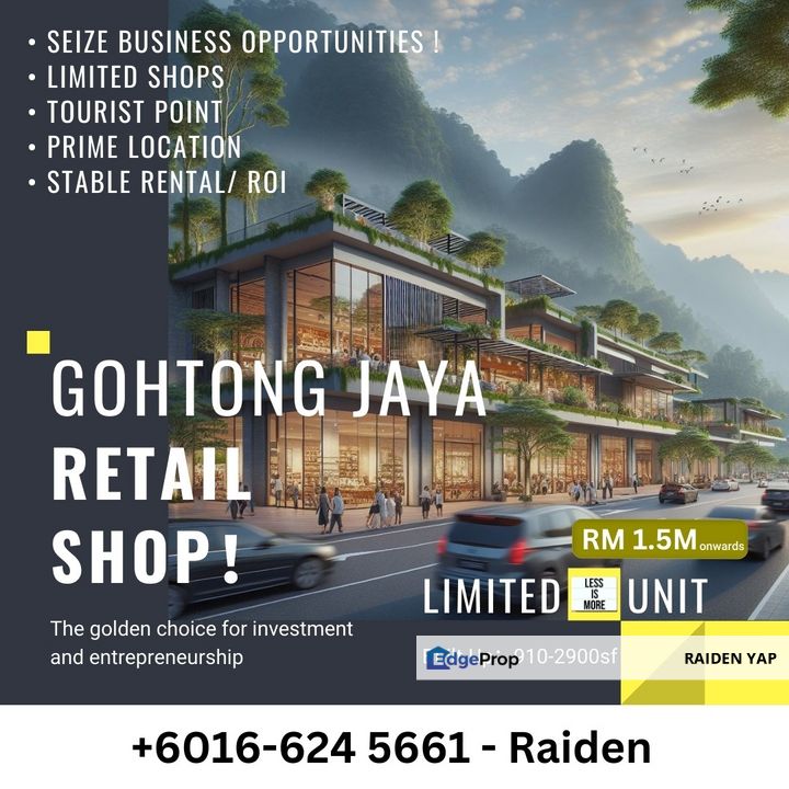 Rare and & High demand shops, Gohtong Jaya Limited Shop For Sale, Genting Highlands, Genting Permai, Pahang, Genting Highlands