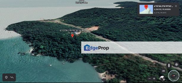 Tanah Tepi Jalan Besar Tanjung Pandan . Pulau Tuba, Kedah, Pulau Langkawi