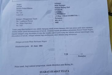 5 Ac Freehold Non Bumi Agri Land 170k Per Acre