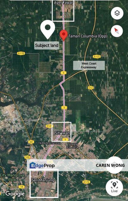 Setiawan Large Freehold Estate next to Main Road and direct access to WCE, Perak, Sitiawan