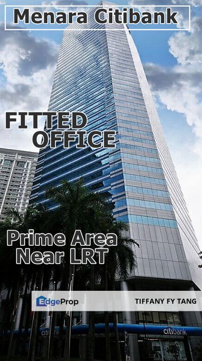 Green Building, Grade A, Prestigious Office at Menara Citibank,, Semi-Fitted Full Floor Unit,  Near LRT, Kuala Lumpur, KLCC