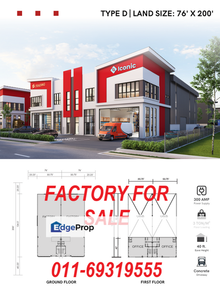 Jenjarom FACTORY FOR SALE Specialist Area with many unit available, Selangor, Jenjarom