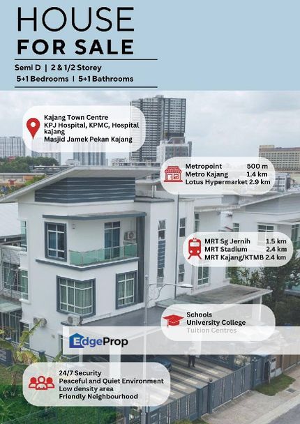 Big Land Renovated 3 Storey SemiD Sentosa Heights, Selangor, Kajang