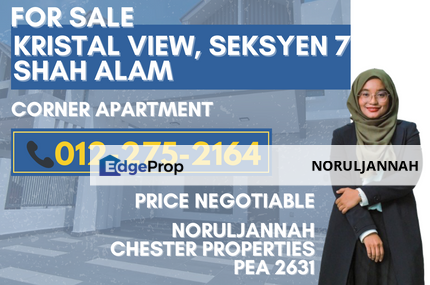 Kristal View, Shah Alam, Selangor Unit Terbesar 1200 Murah, Selangor, Shah Alam