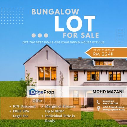 Desa Vista Banglo Lot FREEHOLD DEKAT KLIA , Selangor, Sepang