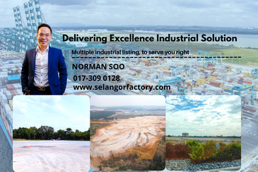 30- 1,000 acres- Rm60psf- Port Klang Heavy Industrial Land for Sale