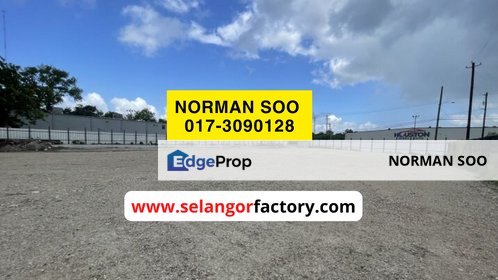 Bukit Raja FREEHOLD Industrial Land for Sale, Selangor, Bandar Bukit Raja