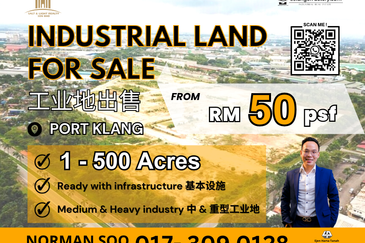 1- 500 Acres Port Klang Land For Sale