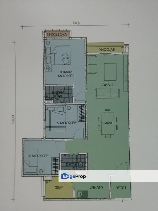 FOR SALE   2-Bedroom Condominium, Diamond Regency, Setapak, Kuala Lumpur, Kuala Lumpur, Setapak