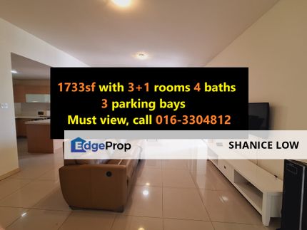 Ameera Residences SS2 SS19 Petaling Jaya 1733sf 3+1 bedrooms 4 bathrooms 3 parking bays fully furnished good condition for SALE, Selangor, Petaling Jaya