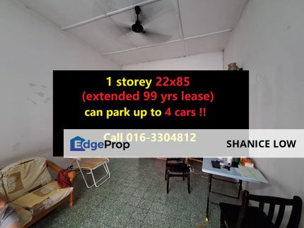 Taman Ehsan 1 storey 22x85 Extra long can park up to 4 cars with extended 99 years lease for Sale, Selangor, Kepong