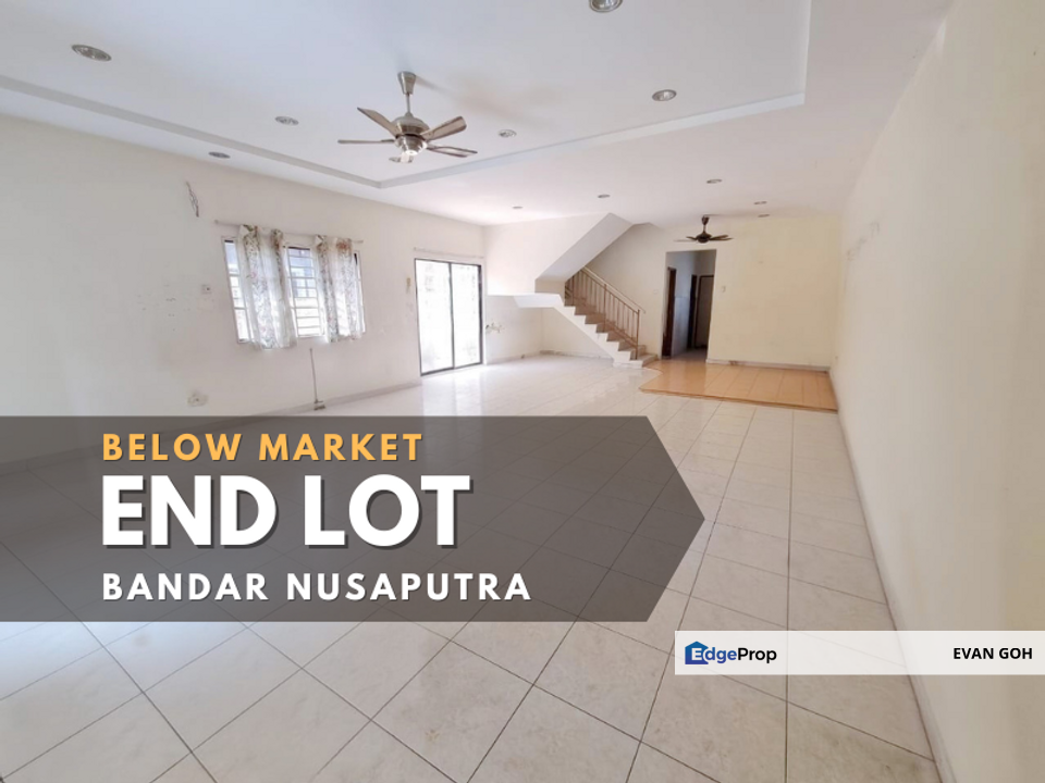 Bandar Nusaputra, Puchong South 2 Storey Terrace for Sale End Lot Below Market Value, Selangor, Puchong