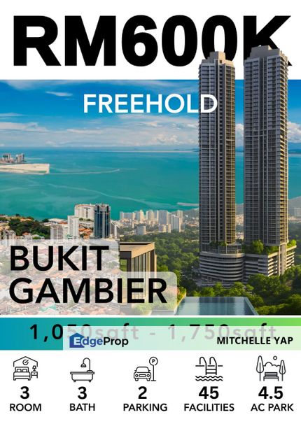 Penang Bukit Gambir Pinnacle Condo -3 Bedrooms For SALES, Penang, Gelugor