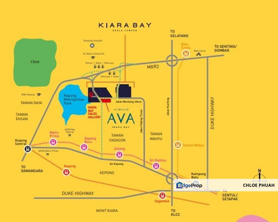 AVA Kepong Condo | 813sf Partly furnished 2 Beds 2 Baths FOR RENT, Kuala Lumpur, Kepong