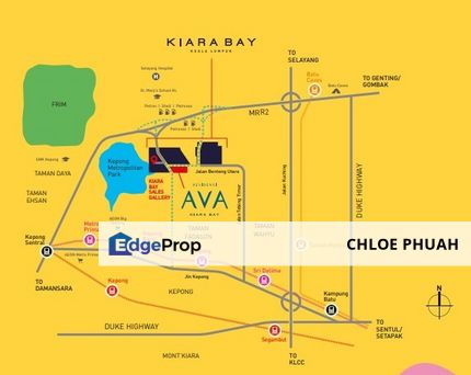 Ava Condo @ Kiara Bay, Kepong KL | 2 Beds 2 Baths - Partly furnished for RENT, Kuala Lumpur, Kepong