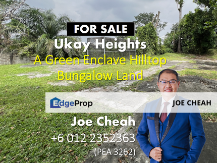 Hilltop Flat Bungalow Land Ukay Heights Taman Hijau Ampang Land For Sale , Selangor, Ampang