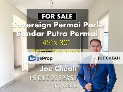 Sovereign Park Semi-D 45 x 80 For Sale Bandar Putra Permai Seri Kembangan Equine Park, Selangor, Seri Kembangan