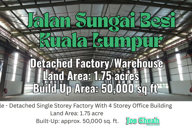 Industrial Factory For Sale, Jalan Sungai Besi, KL